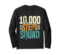 10000 Steps Squad Paso Caminar Senderismo 10000 Pasos Manga Larga