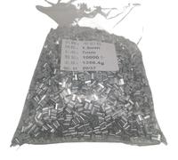 10000 Uds. Mangas de aluminio de 1,5mm de diámetro con un solo orificio for engarzar cuerda de alambre de 1,5mm