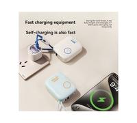 10000mAh Portable Charger Built-in Cables Multi-Device Fast Charging Battery Level Display Portable Charger C