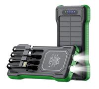 10000mAh Solar Power Bank - Waterproof USB Portable Phone Charger