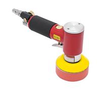 10000RPM Mini Pulidora Neumática con Esponja de Pulido, Velocidad Ajustable Máquina Pulidora Excéntrica, Pulidora de Coche Portátil Inalámbrica para Pulir, Lijar (Rojo)