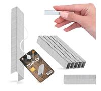 10000x Grapas para Tacker 8 mm 53A Tapicería Grapadora Manual para Madera Muebles Películas Fuertes Universales Acero Inoxidable Placas de Yeso Recambio de Pistola Grapadora