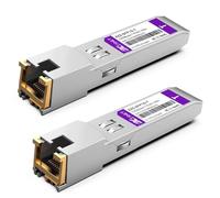 1000BASE-T - Transceptor SFP a RJ45, módulo SFP a Ethernet mini-GBIC de cobre de 1,25 G compatible con Ubiquiti UniFi UF-RJ45-1G / UACC-CM-RJ45-1G y más, paquete de 2