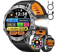 1000mAh Reloj Inteligente Hombre,1.7'' Smartwatch Hombres con Llamadas Bluetooth,Militar LED Linterna Reloj de Fitness,100+ Modos Deportivos,Pulsómetro,Monitor de Sueño,IP68 Reloj Hombre Android iOS