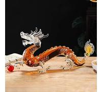 1000ML Decantador Whisky Arte Escultura - Escultura De Decantador De Whisky Con Forma De Dragón Oriental En 3D, Estatua De Botella De Vino Para Decoración De Mesa De Festival(C)