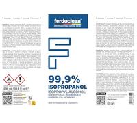 1000ml isopropanol 99% | Limpiador con alcohol solvente 1l IPA para el hogar, la cocina, el automóvil y más | Detergente desengrasante