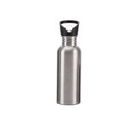 (1000ml Plastic cap) Stainless Steel Water Bottle With Handle Uninsulated Single Walled For Sports