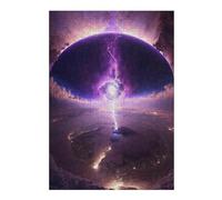 1000pcs(38x26cm) Rompecabezas De Piezas para Adolescentes Galactic Thunderstorm Over City Lights Rompecabezas para Adultos Juguetes Antiestrés Una Obra De Arte Desafío Educativo 1000pcs(38x26cm)
