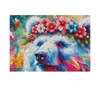 1000pcs(38x26cm) Rompecabezas para Adolescentes Acrylic Majestic Blossoming Bear Rompecabezas para Adultos Juego Práctico Desafío Difícil Desafío Educativo 1000pcs(38x26cm)