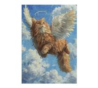 1000pcs(38x26cm) Rompecabezas para Adolescentes Angel Cat in Heaven Rompecabezas para Adultos Juguetes Antiestrés Regalos para Mujeres Cumpleaños 1000pcs(38x26cm)