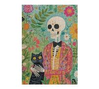 1000pcs(38x26cm) Rompecabezas para Adolescentes Day of The Dead Skeleton Art Print-1 Rompecabezas para Adultos Juguetes Antiestrés Regalos para Mujeres Cumpleaños 1000pcs(38x26cm)