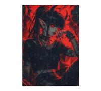 1000pcs(38x26cm) Rompecabezas para Adolescentes Demon Girl with Red Eyes Rompecabezas para Adultos, Juguete, Decoración De Pared, Una Obra De Arte para Cumpleaños, Navidad 1000pcs(38x26cm)