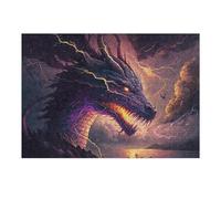 1000pcs(38x26cm) Rompecabezas para Adolescentes Dragon'S Roar Epic Fantasy Artwork Rompecabezas para Adultos Juego Práctico Regalos para Aliviar El Estrés para Amigos Y Familiares 1000pcs(38x26cm)