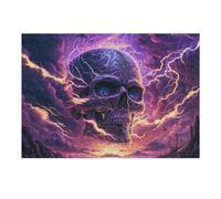 1000pcs(38x26cm) Rompecabezas para Adolescentes Electric Storm Skull Artwork -2 Rompecabezas para Adultos Juego Práctico Regalos para Aliviar El Estrés para Amigos Y Familiares 1000pcs(38x26cm)