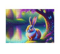 1000pcs(38x26cm) Rompecabezas para Adolescentes Enchanted Forest Rabbit Rompecabezas para Adultos Juegos Divertidos Desafío Difícil Juego Desafiante Regalos 1000pcs(38x26cm)