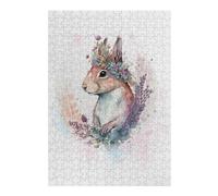 1000pcs(38x26cm) Rompecabezas para Adolescentes Flower Squirrel Artwork Rompecabezas para Adultos Juguetes Antiestrés Corte De Precisión Cumpleaños 1000pcs(38x26cm)
