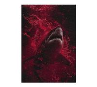 1000pcs(38x26cm) Rompecabezas para Adolescentes Great White Shark Attack Rompecabezas para Adultos Juego Práctico Corte De Precisión para Cumpleaños, Navidad 1000pcs(38x26cm)