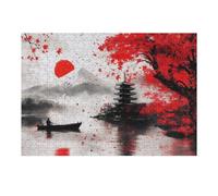 1000pcs(38x26cm) Rompecabezas para Adolescentes Japanese Scenery Ink Art Rompecabezas para Adultos, Juguete, Decoración De Pared, Una Obra De Arte para Cumpleaños, Navidad 1000pcs(38x26cm)