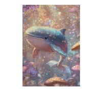 1000pcs(38x26cm) Rompecabezas para Adolescentes Magical Whales in Fantasy Forest Rompecabezas para Adultos Juego Familiar Análisis Y Lógica Juego Desafiante Regalos