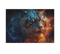 1000pcs(38x26cm) Rompecabezas para Adolescentes Mystical Flame Tiger Rompecabezas para Adultos Juegos Relajantes Análisis Y Lógica Cumpleaños Y Navidad 1000pcs(38x26cm)