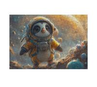 1000pcs(38x26cm) Rompecabezas para Adolescentes Penguin Astronaut in Space Rompecabezas para Adultos, Juguete, Decoración De Pared, Una Obra De Arte para Cumpleaños, Navidad 1000pcs(38x26cm)