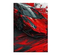 1000pcs(38x26cm) Rompecabezas para Adolescentes Red Sports Car Art Print Rompecabezas para Adultos: Análisis Práctico del Juego Y Lógica. Regalo De Cumpleaños, Regalos, 1000pcs(38x26cm)