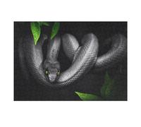1000pcs(38x26cm) Rompecabezas para Adolescentes Snake with Green Eyes in Monochrome Rompecabezas para Adultos Juegos Relajantes Análisis Y Lógica Cumpleaños Y Navidad 1000pcs(38x26cm)
