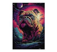 1000pcs(38x26cm) Rompecabezas para Adolescentes Space Bulldog Adventure Rompecabezas para Adultos Juguetes Antiestrés Carrera De Velocidad Manual Desafío Educativo 1000pcs(38x26cm)