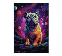 1000pcs(38x26cm) Rompecabezas para Adolescentes Space Bulldog Adventure Rompecabezas para Adultos Juguetes Antiestrés Carrera De Velocidad Manual Desafío Educativo 1000pcs(38x26cm)