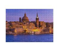 1000pcs(38x26cm) Rompecabezas para Adolescentes Valletta In Malta At Dusk Rompecabezas para Adultos: Un Juego Práctico, Divertido Y con Un Toque De Humor, Un Reto Educativo 1000pcs(38x26cm)