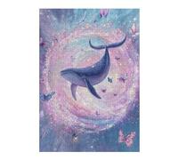 1000pcs(38x26cm) Rompecabezas para Adolescentes Whale and Butterfly Dreamscape Rompecabezas para Adultos Juego De Ingenio Desafío Difícil Cumpleaños Y Navidad 1000pcs(38x26cm)
