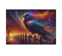 1000pcs(38x26cm) Rompecabezas para Adultos Colorful Fantasy Raven Art Juego De Rompecabezas para Adultos: Regalos para Mujeres Interacción Entre Padres E Hijos 1000pcs(38x26cm)