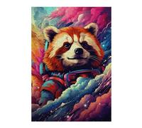 1000pcs(38x26cm) Rompecabezas para Adultos Cosmic Red Panda Adventure Rompecabezas para Adultos Juegos Divertidos Regalo De Cumpleaños Difícil Y Desafiante 1000pcs(38x26cm)