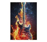 1000pcs(38x26cm) Rompecabezas para Adultos Electric Guitar with Fire Effect Rompecabezas para Adultos Juegos Divertidos Regalo De Cumpleaños Difícil Y Desafiante 1000pcs(38x26cm)