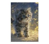 1000pcs(38x26cm) Rompecabezas para Adultos Magical Kitten with Glittering Butterflies Rompecabezas para Adultos Juego Práctico Que Mejora La Memoria Regalos De Cumpleaños Y Únicos 1000pcs(38x26cm)