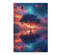 1000pcs(38x26cm) Rompecabezas para Adultos Mirrored Tree Fantasy Sky Rompecabezas para Adultos Juegos Divertidos Regalo De Cumpleaños Difícil Y Desafiante 1000pcs(38x26cm)