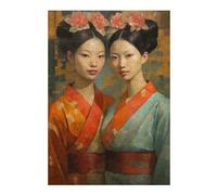 1000pcs(38x26cm) Rompecabezas para Adultos Painted Asian Twins Rompecabezas para Adultos Juegos Relajantes Difícil Difícil Cumpleaños Y Navidad 1000pcs(38x26cm)