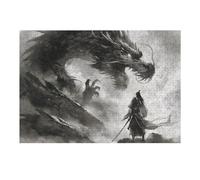 1000pcs(38x26cm) Rompecabezas para Adultos Samurai Warrior Dragon Rompecabezas para Adultos Juguetes Antiestrés Ensamblaje De Patrones Interacción Entre Padres E Hijos 1000pcs(38x26cm)