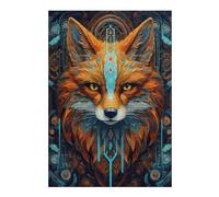 1000pcs(38x26cm) Rompecabezas para Adultos Y Adolescentes Neon Tribe Fox Rompecabezas para Adultos: Un Juego Práctico. Una Obra De Arte 1000pcs(38x26cm)