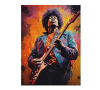 1000pcs(52x38cm) Rompecabezas De Piezas para Adolescentes Jimi Hendrix Guitar Performance Art Print Rompecabezas para Adultos Juguetes Antiestrés Una Obra De Arte Desafío Educativo 1000pcs(52x38cm)