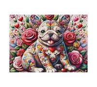 1000pcs(52x38cm) Rompecabezas para Adolescentes Colorful Bulldog Artwork Rompecabezas para Adultos Juego Práctico Desafío Difícil Desafío Educativo 1000pcs(52x38cm)