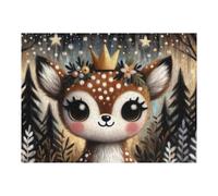 1000pcs(52x38cm) Rompecabezas para Adolescentes Cute Whimsical Fawn Rompecabezas para Adultos Juego Práctico Regalos para Aliviar El Estrés para Amigos Y Familiares 1000pcs(52x38cm)
