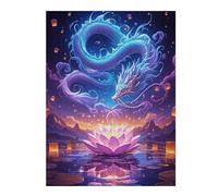 1000pcs(52x38cm) Rompecabezas para Adolescentes Dragon Lotus Pond Lanterns Rompecabezas para Adultos: Análisis Práctico del Juego Y Lógica. Regalo De Cumpleaños, Regalos, 1000pcs(52x38cm)