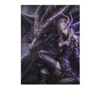 1000pcs(52x38cm) Rompecabezas para Adolescentes Dragon Queen Armor Fantasy Artwork Rompecabezas para Adultos Juego De Ingenio Análisis Y Lógica Regalos De Cumpleaños Y Únicos 1000pcs(52x38cm)