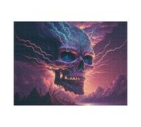 1000pcs(52x38cm) Rompecabezas para Adolescentes Electric Storm Skull -7 Rompecabezas para Adultos, Juguete, Decoración De Pared, Una Obra De Arte para Cumpleaños, Navidad 1000pcs(52x38cm)