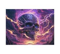 1000pcs(52x38cm) Rompecabezas para Adolescentes Electric Storm Skull Artwork -2 Rompecabezas para Adultos Juguetes Antiestrés Corte De Precisión Cumpleaños 1000pcs(52x38cm)