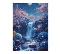 1000pcs(52x38cm) Rompecabezas para Adolescentes Enchanted Nightfall Waterfall -2 Rompecabezas para Adultos Juguetes Antiestrés Carrera De Velocidad Manual Desafío Educativo 1000pcs(52x38cm)