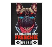 1000pcs(52x38cm) Rompecabezas para Adolescentes Funny French Bulldog Humor Rompecabezas para Adultos Juegos Relajantes Análisis Y Lógica Cumpleaños Y Navidad 1000pcs(52x38cm)