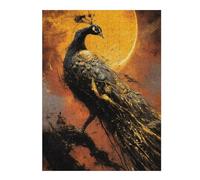 1000pcs(52x38cm) Rompecabezas para Adolescentes Golden Peacock Art Print-1 Rompecabezas para Adultos Juguetes Antiestrés Regalos para Mujeres Cumpleaños 1000pcs(52x38cm)