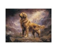 1000pcs(52x38cm) Rompecabezas Para Adolescentes Golden Retriever in Stormy Landscape Rompecabezas Para Adultos, Juguete, Decoración De Pared, Una Obra De Arte Para Cumpleaños, Navidad 1000pcs(52x38cm)